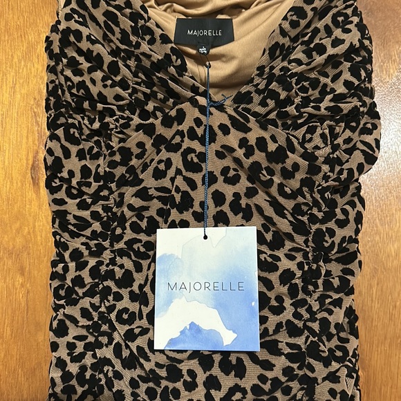 Tabitha Midi Dress in Tan Leopard - Picture 4 of 9